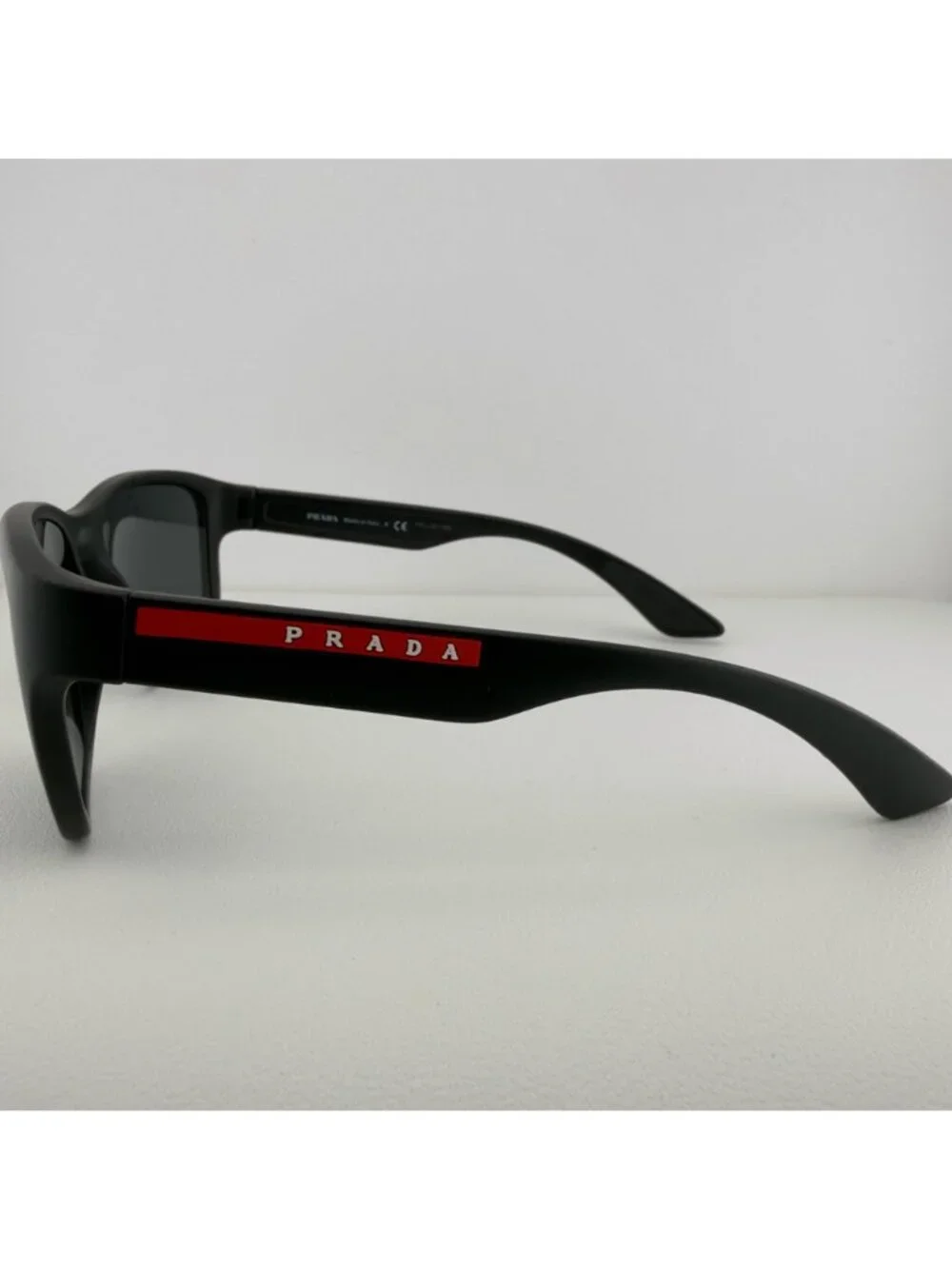 Prada SPS01U Sunglasses Linea Rossa Black Rubber 59 19 145 READ